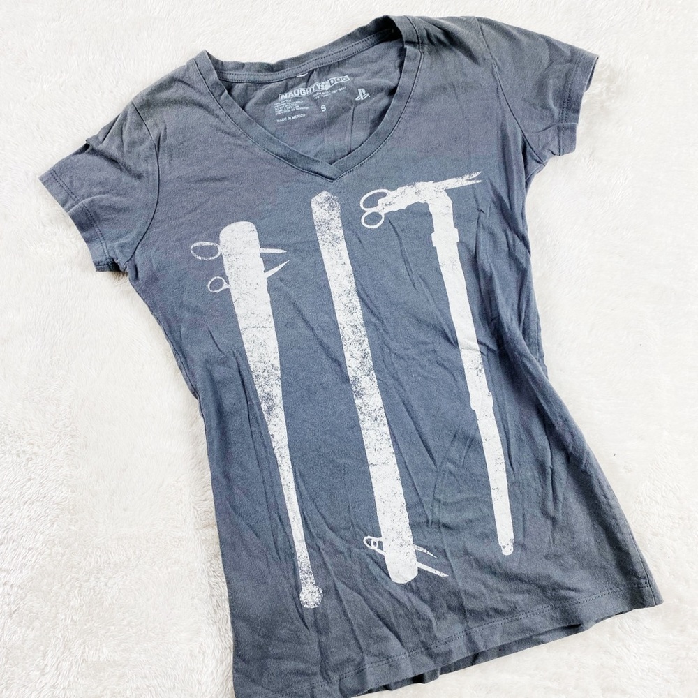 RARE Official The Last of Us Melee Weapon V-Neck Size Women’s Small Naughty Dog
